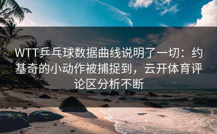 WTT乒乓球数据曲线说明了一切：约基奇的小动作被捕捉到，云开体育评论区分析不断